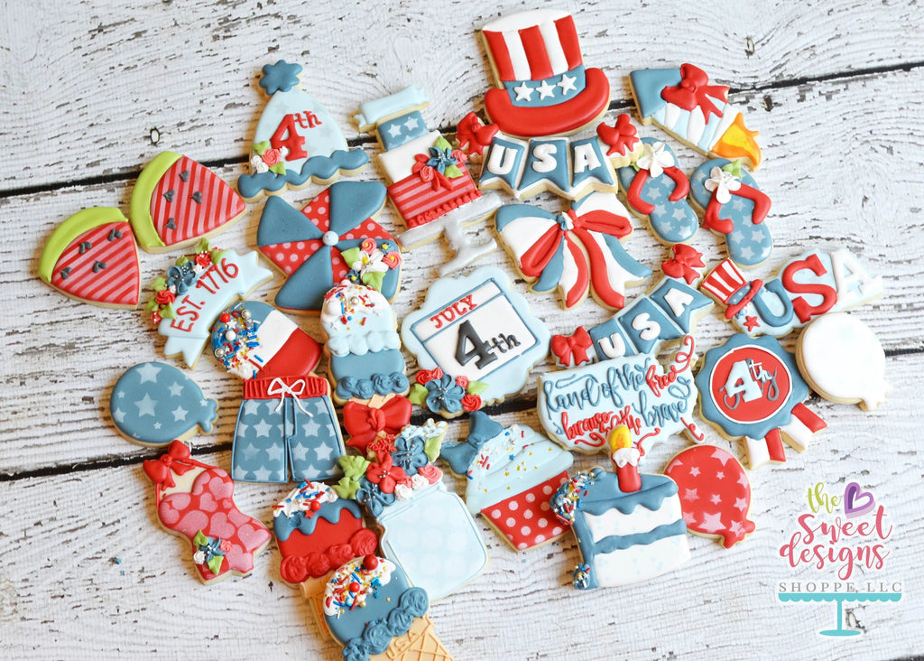 Cookie Cutters - Summer Flip Flop v2- Cookie Cutter - The Sweet Designs Shoppe - TSDS - - 4th,4th July,4th of July,Accesories,ALL,beauty,clothes,Clothing / Accessories,Cookie Cutter,fourth of July,Independence,Patriotic,Promocode,Summer,USA