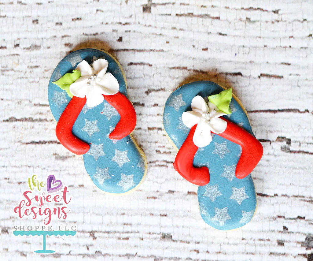 Cookie Cutters - Summer Flip Flop v2- Cookie Cutter - The Sweet Designs Shoppe - - 4th, 4th July, 4th of July, Accesories, ALL, beauty, clothes, Clothing / Accessories, Cookie Cutter, fourth of July, Independence, Patriotic, Promocode, Summer, USA