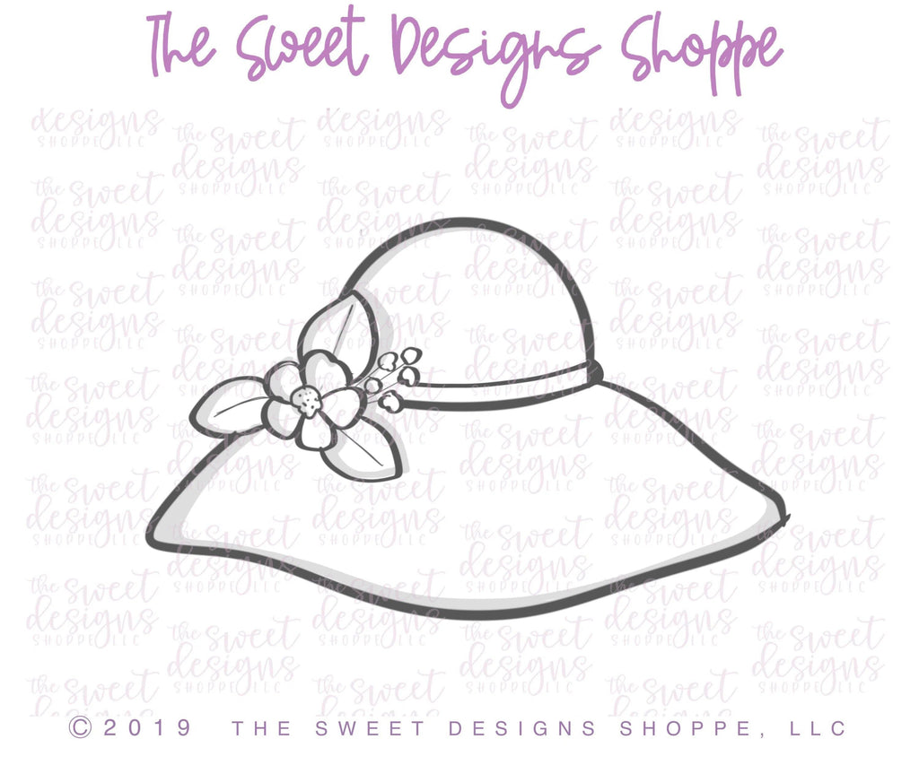 Cookie Cutters - Summer Floral Hat - Cookie Cutter - The Sweet Designs Shoppe - - Accesories, Accessories, accessory, ALL, Clothing / Accessories, Cookie Cutter, Promocode, summer