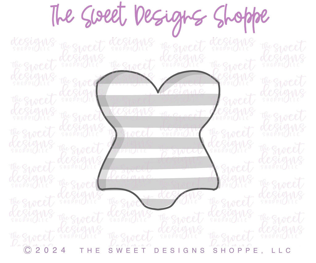 Cookie Cutters - Summer Swimsuit - Cookie Cutter - Sweet Designs Shoppe - - 4th, 4th July, 4th of July, ALL, bathing suit, beach, Clothing / Accessories, Cookie Cutter, fourth of July, Independence, Patriotic, pool, Promocode, Retro, Summer, swimming, USA, vacation