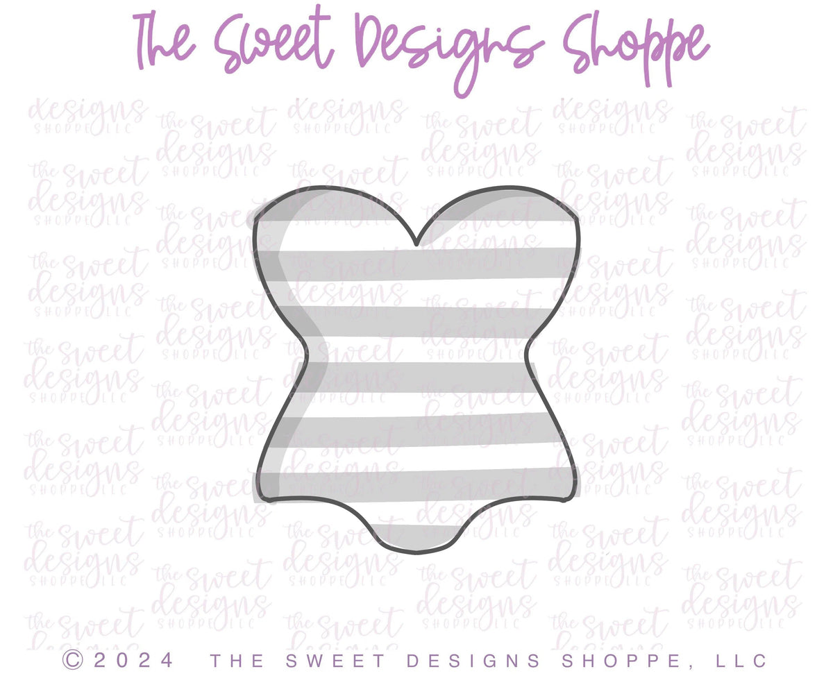 Cookie Cutters - Summer Swimsuit - Cookie Cutter - The Sweet Designs Shoppe - TSDS - - 4th,4th July,4th of July,ALL,bathing suit,beach,Clothing / Accessories,Cookie Cutter,fourth of July,Independence,Patriotic,Patriotric,pool,Promocode,Retro,STL,Summer,swimming,USA,vacation