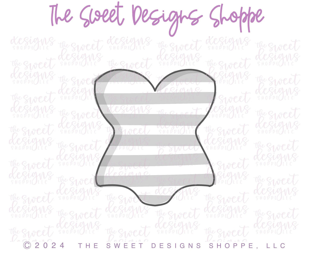 Cookie Cutters - Summer Swimsuit - Cookie Cutter - The Sweet Designs Shoppe - TSDS - - 4th,4th July,4th of July,ALL,bathing suit,beach,Clothing / Accessories,Cookie Cutter,fourth of July,Independence,Patriotic,pool,Promocode,Retro,STL,Summer,swimming,USA,vacation