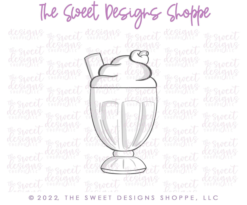 Cookie Cutters - Sundae - Cookie Cutter - The Sweet Designs Shoppe - TSDS - - ALL,Cookie Cutter,dessert,Food and Beverage,Food beverages,ice cream,Lady Milk Stache,Lady MilkStache,LadyMilkStache,Promocode,Sweet,Sweets