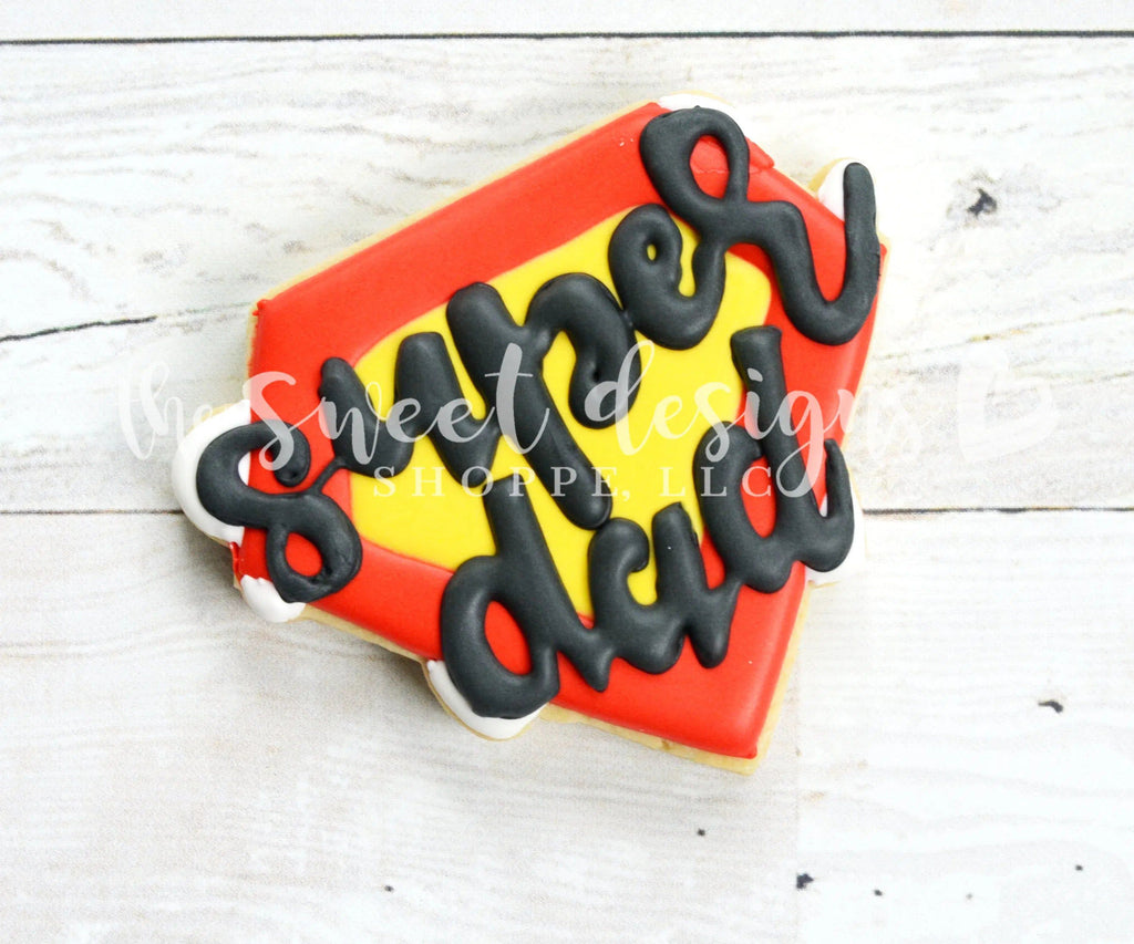 Cookie Cutters - Super Dad - Cookie Cutter - The Sweet Designs Shoppe - - ALL, Cookie Cutter, dad, Father, father's day, grandfather, HERO, lettering, mother, Mothers Day, Plaque, Promocode, Superhero, Superheroes