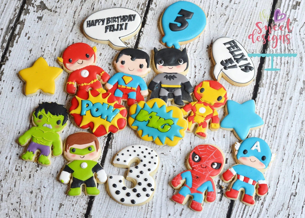 Cookie Cutters - Superhero v2- Cookie Cutter - The Sweet Designs Shoppe - - ALL, boy, Cookie Cutter, Hero, kid, kids, Kids / Fantasy, Party, power, Promocode, Superhero