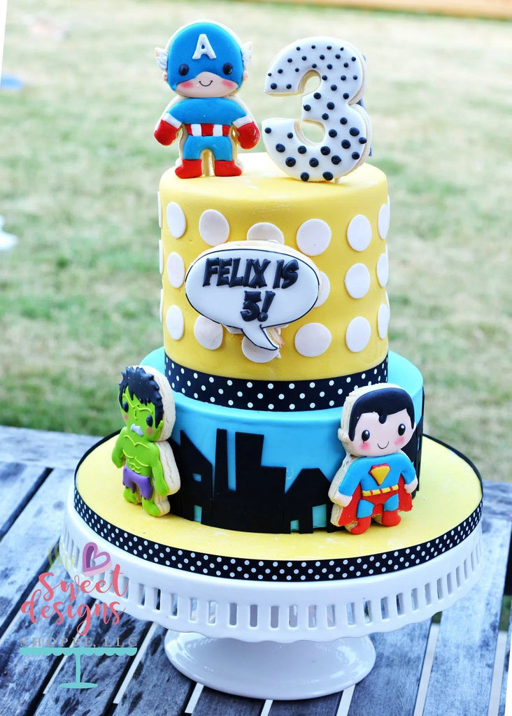 Cookie Cutters - Superhero v2- Cookie Cutter - The Sweet Designs Shoppe - TSDS - - ALL,boy,Cookie Cutter,Hero,kid,kids,Kids / Fantasy,Party,power,Promocode,Superhero