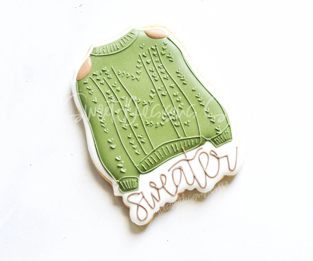 Cookie Cutters - Sweater Cookie Sticker - Cookie Cutter - The Sweet Designs Shoppe - - Accesories, Accessories, accessory, ALL, Christmas, Christmas / Winter, Christmas Cookies, Clothing / Accessories, Cookie Cutter, Fall, Fall / Thanksgiving, handlettering, Plaque, PLAQUES HANDLETTERING, Promocode, ugly