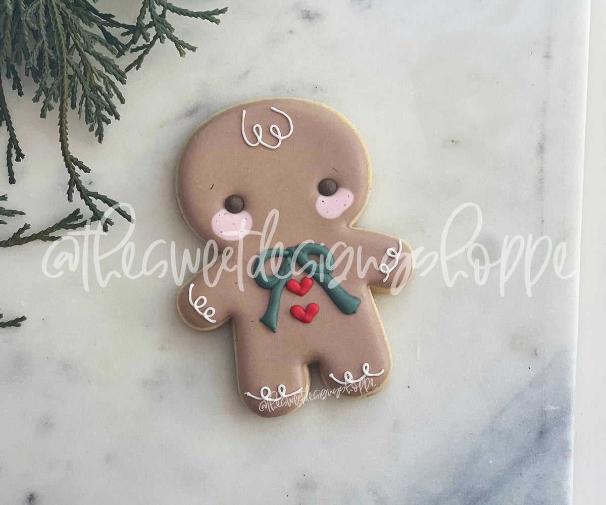 Cookie Cutters - Sweet Gingerbread Boy - Cookie Cutter - The Sweet Designs Shoppe - TSDS - - ALL,Christmas,Christmas / Winter,Cookie Cutter,Ginger boy,ginger bread,Ginger girl,Gingerboy,gingerbread,gingerbread man,Gingergirl,Promocode,STL