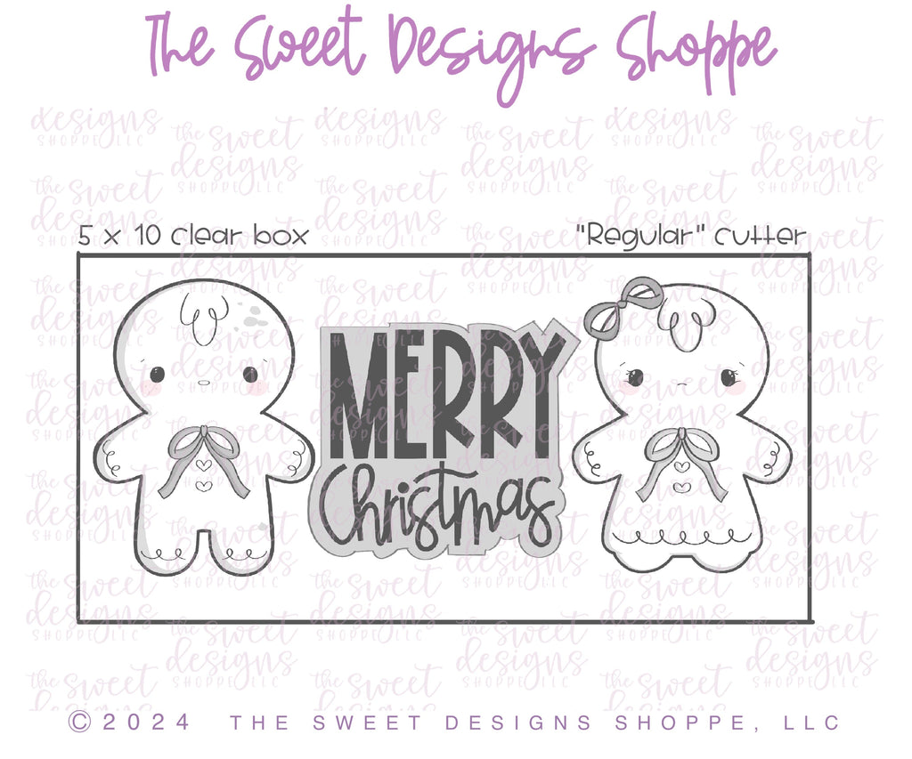 Cookie Cutters - Sweet Gingerbread Christmas Cookie Cutters Set - Set of 3 - Cookie Cutters - The Sweet Designs Shoppe - TSDS - - ALL,Christmas,Christmas / Winter,Christmas Cookies,Cookie Cutter,Ginger boy,ginger bread,Ginger girl,Gingerboy,gingerbread,gingerbread man,Gingergirl,Mini Sets,Promocode,regular sets,set,STL