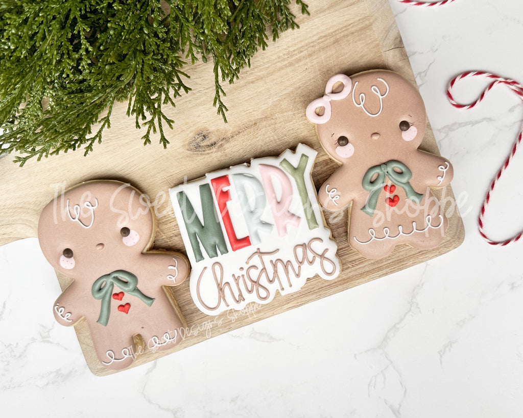 Cookie Cutters - Sweet Gingerbread Christmas Cookie Cutters Set - Set of 3 - Cookie Cutters - The Sweet Designs Shoppe - - ALL, Christmas, Christmas / Winter, Christmas Cookies, Cookie Cutter, Ginger boy, ginger bread, Ginger girl, Gingerboy, gingerbread, gingerbread man, Gingergirl, Mini Sets, new, Promocode, regular sets, set, STL