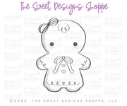 Cookie Cutters - Sweet Gingerbread Girl - Cookie Cutter - The Sweet Designs Shoppe - TSDS - - ALL,Christmas,Christmas / Winter,Cookie Cutter,Ginger boy,ginger bread,Ginger girl,Gingerboy,gingerbread,gingerbread man,Gingergirl,Promocode,STL