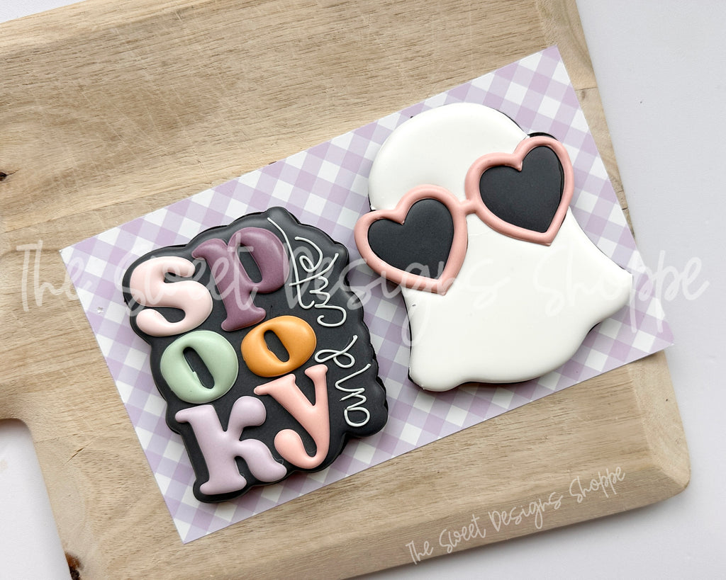 Cookie Cutters - Swifty Ghost & Plaque Cookie Cutter Set - Set of 2 - Cookie Cutters - The Sweet Designs Shoppe - TSDS - - ALL,Cookie Cutter,halloween,Halloween set,Halloween Sets,Plaque,Plaques,PLAQUES HANDLETTERING,Promocode,regular sets,set,STL,Swifties,Swifts,Taylor Swift Inspired