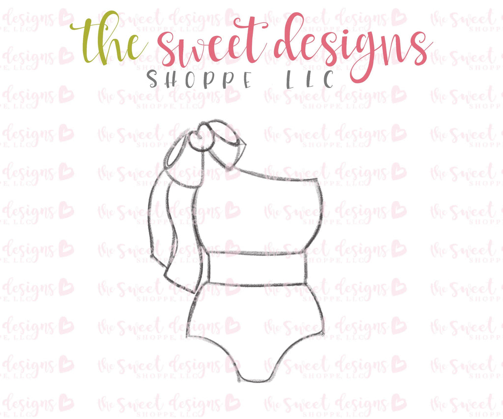 Cookie Cutters - Swimsuit with Side Bow - Cookie Cutter - The Sweet Designs Shoppe - - ALL, bathing suit, beach, Clothing / Accessories, Cookie Cutter, pool, Promocode, Summer, swimming, vacation