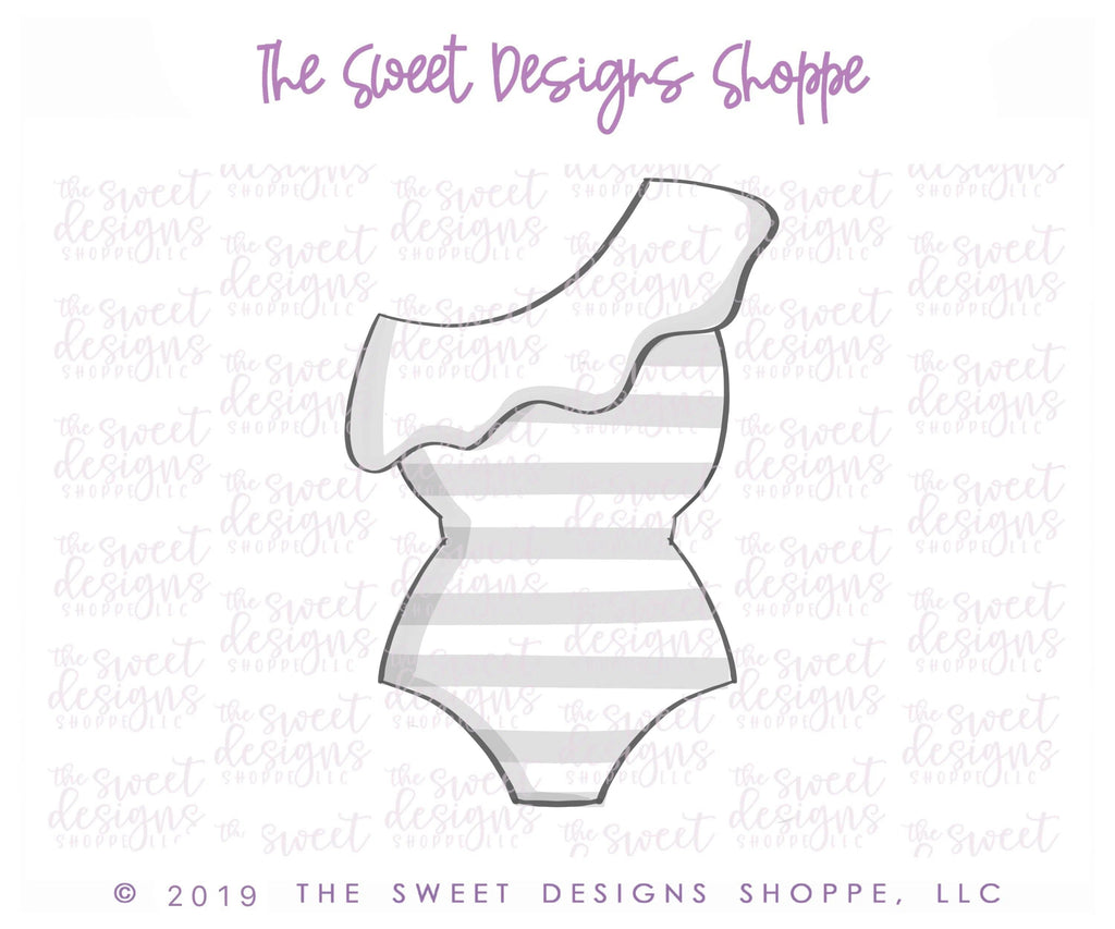 Cookie Cutters - Swimsuit with Side Ruffle - Cookie Cutter - The Sweet Designs Shoppe - - ALL, bathing suit, beach, Clothing / Accessories, Cookie Cutter, pool, Promocode, Summer, swimming, vacation