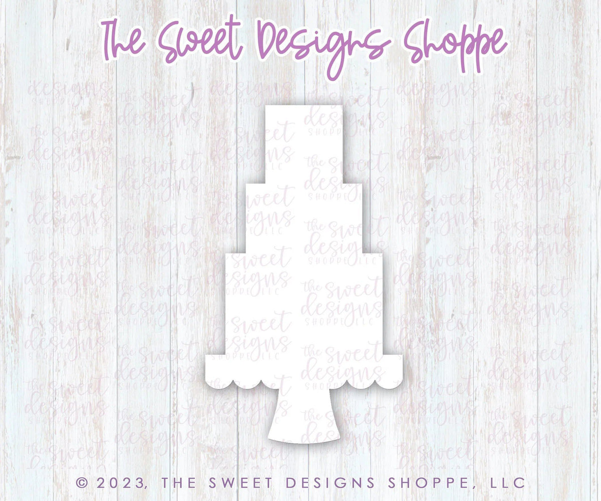 Cookie Cutters - Tall 3 Tier Wedding Cake - Cookie Cutter - The Sweet Designs Shoppe - TSDS - - ALL,Bachelorette,Birthday,Bridal,Bridal Shower,cake,Christmas,Christmas / Winter,Cookie Cutter,Food,Food & Beverages,Promocode,STL,Sweet,Sweets,Wedding,Wedding Favors