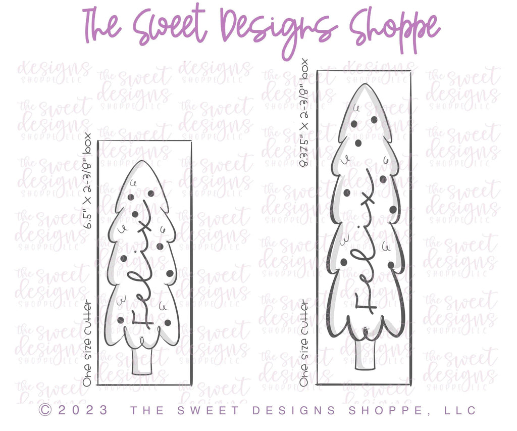 Cookie Cutters - Tall and Narrow Christmas Tree - Cookie Cutter - The Sweet Designs Shoppe - TSDS - - ALL,Christmas,Christmas / Winter,Christmas Cookies,Cookie Cutter,Miscellaneous,Nature,Promocode,STL