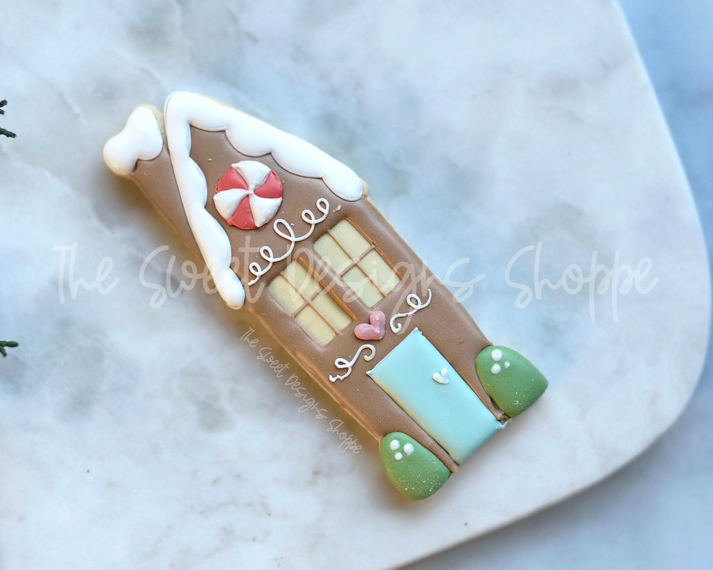 Cookie Cutters - Tall and Narrow Ginger House - Cookie Cutter - The Sweet Designs Shoppe - TSDS - - ALL,Christmas,Christmas / Winter,Christmas Cookies,Cookie Cutter,Ginger bread,gingerbread,GingerHouse,House,Miscellaneous,Promocode,STL
