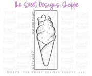 Cookie Cutters - Tall and Narrow Ice Cream - Cookie Cutter - The Sweet Designs Shoppe - TSDS - - ALL,Cookie Cutter,fast food,Food,Food & Beverages,Ice Cream,icecream,Misc,Miscellaneous,Promocode,STL,Summer,Sweet,Sweets,valentine,valentines