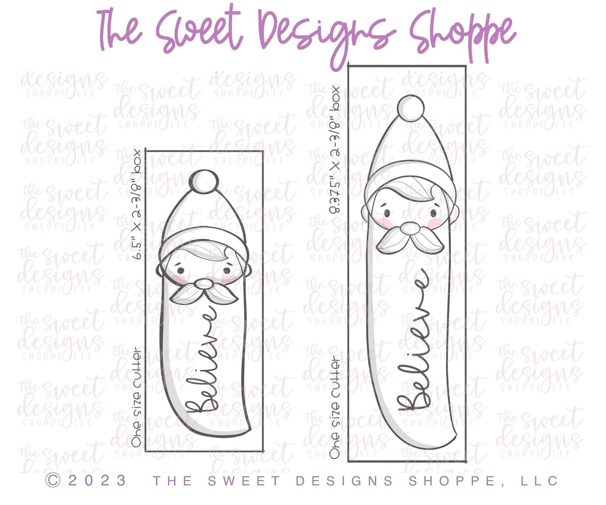 Cookie Cutters - Tall and Narrow Santa Face - Cookie Cutter - The Sweet Designs Shoppe - TSDS - - ALL,Christmas,Christmas / Winter,Christmas Cookies,Cookie Cutter,cookies for Santa,Miscellaneous,Promocode,Santa Claus,Santa Face,STL