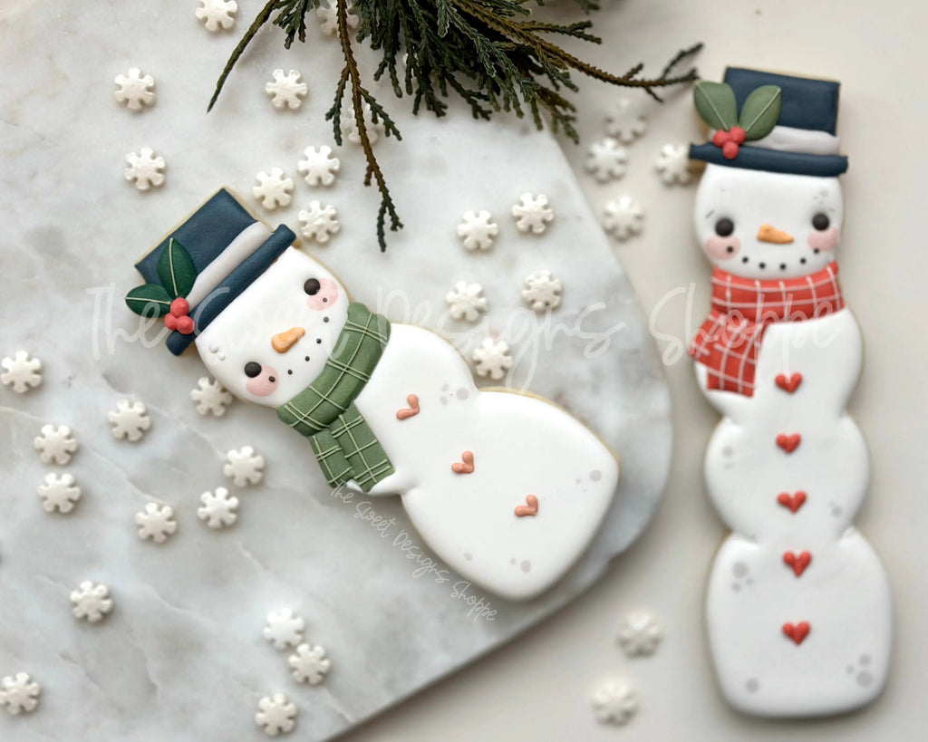 Cookie Cutters - Tall and Narrow Snowman - Cookie Cutter - The Sweet Designs Shoppe - - ALL, Christmas, Christmas / Winter, Christmas Cookies, Cookie Cutter, Promocode, Snow, Snowman