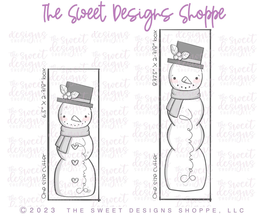 Cookie Cutters - Tall and Narrow Snowman - Cookie Cutter - The Sweet Designs Shoppe - - ALL, Christmas, Christmas / Winter, Christmas Cookies, Cookie Cutter, Promocode, Snow, Snowman