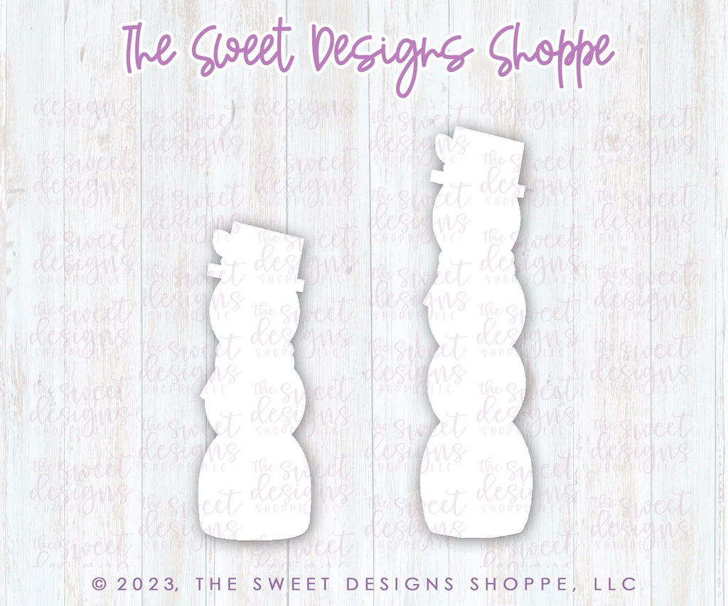 Cookie Cutters - Tall and Narrow Snowman - Cookie Cutter - The Sweet Designs Shoppe - - ALL, Christmas, Christmas / Winter, Christmas Cookies, Cookie Cutter, Promocode, Snow, Snowman