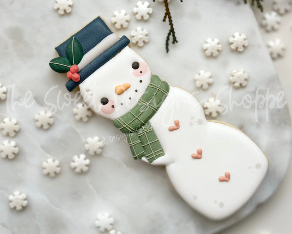 Cookie Cutters - Tall and Narrow Snowman - Cookie Cutter - The Sweet Designs Shoppe - - ALL, Christmas, Christmas / Winter, Christmas Cookies, Cookie Cutter, Promocode, Snow, Snowman