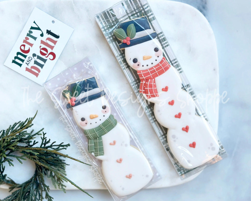 Cookie Cutters - Tall and Narrow Snowman - Cookie Cutter - The Sweet Designs Shoppe - TSDS - - ALL,Christmas,Christmas / Winter,Christmas Cookies,Cookie Cutter,Frosty,Promocode,Snow,Snowman,STL