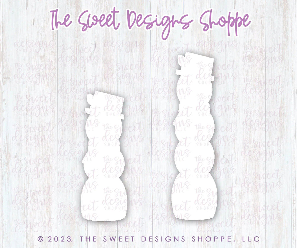Cookie Cutters - Tall and Narrow Snowman - Cookie Cutter - The Sweet Designs Shoppe - TSDS - - ALL,Christmas,Christmas / Winter,Christmas Cookies,Cookie Cutter,Frosty,Promocode,Snow,Snowman,STL