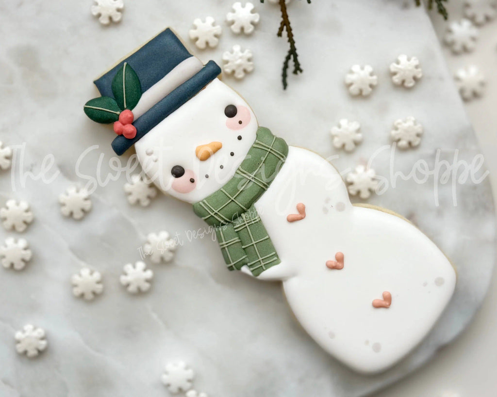 Cookie Cutters - Tall and Narrow Snowman - Cookie Cutter - The Sweet Designs Shoppe - TSDS - - ALL,Christmas,Christmas / Winter,Christmas Cookies,Cookie Cutter,Frosty,Promocode,Snow,Snowman,STL