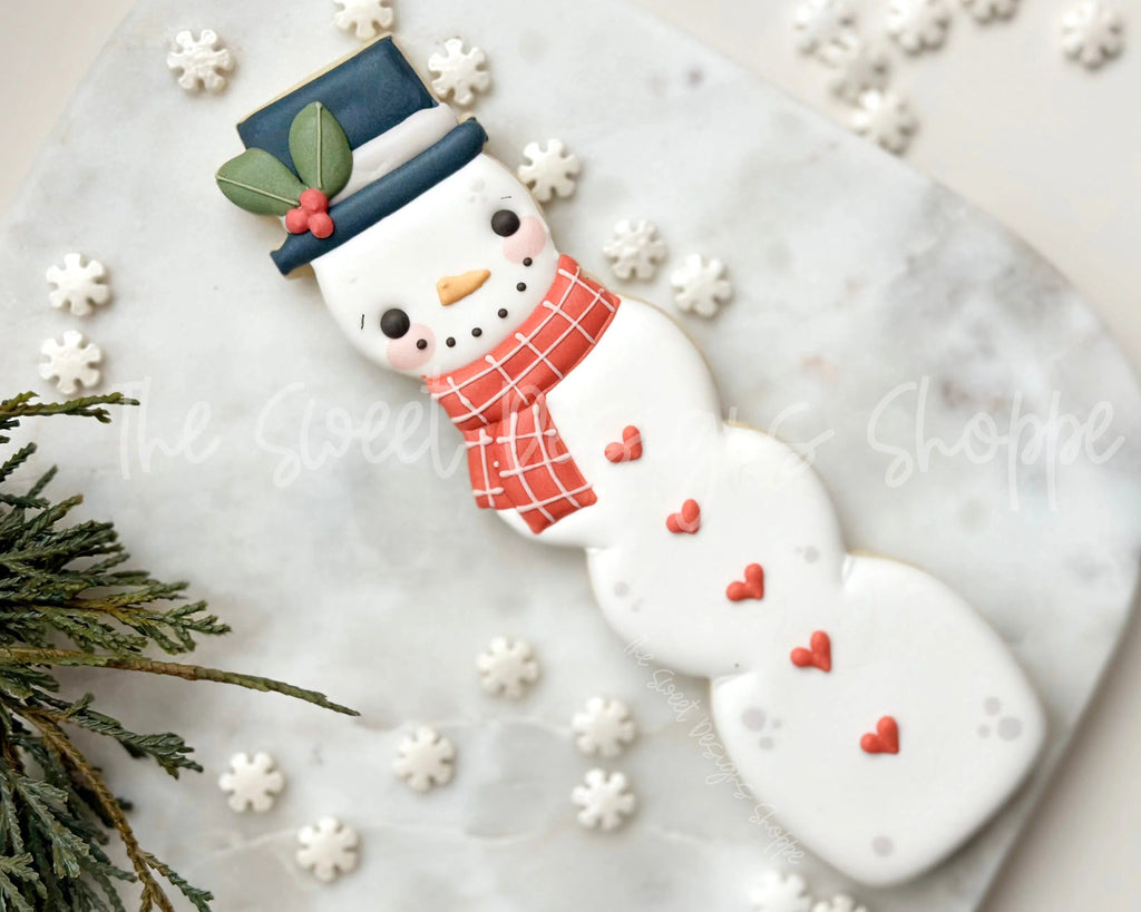 Cookie Cutters - Tall and Narrow Snowman - Cookie Cutter - The Sweet Designs Shoppe - - ALL, Christmas, Christmas / Winter, Christmas Cookies, Cookie Cutter, Promocode, Snow, Snowman