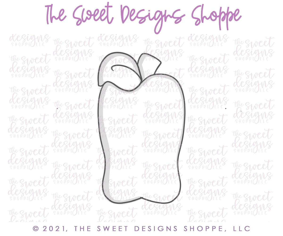Cookie Cutters - Tall Apple - Cookie Cutter - The Sweet Designs Shoppe - TSDS - - ALL,back to school,Cookie Cutter,Food,Food and Beverage,Food beverages,Grad,graduations,Promocode,School,School / Graduation,School Bus,school supplies,STL