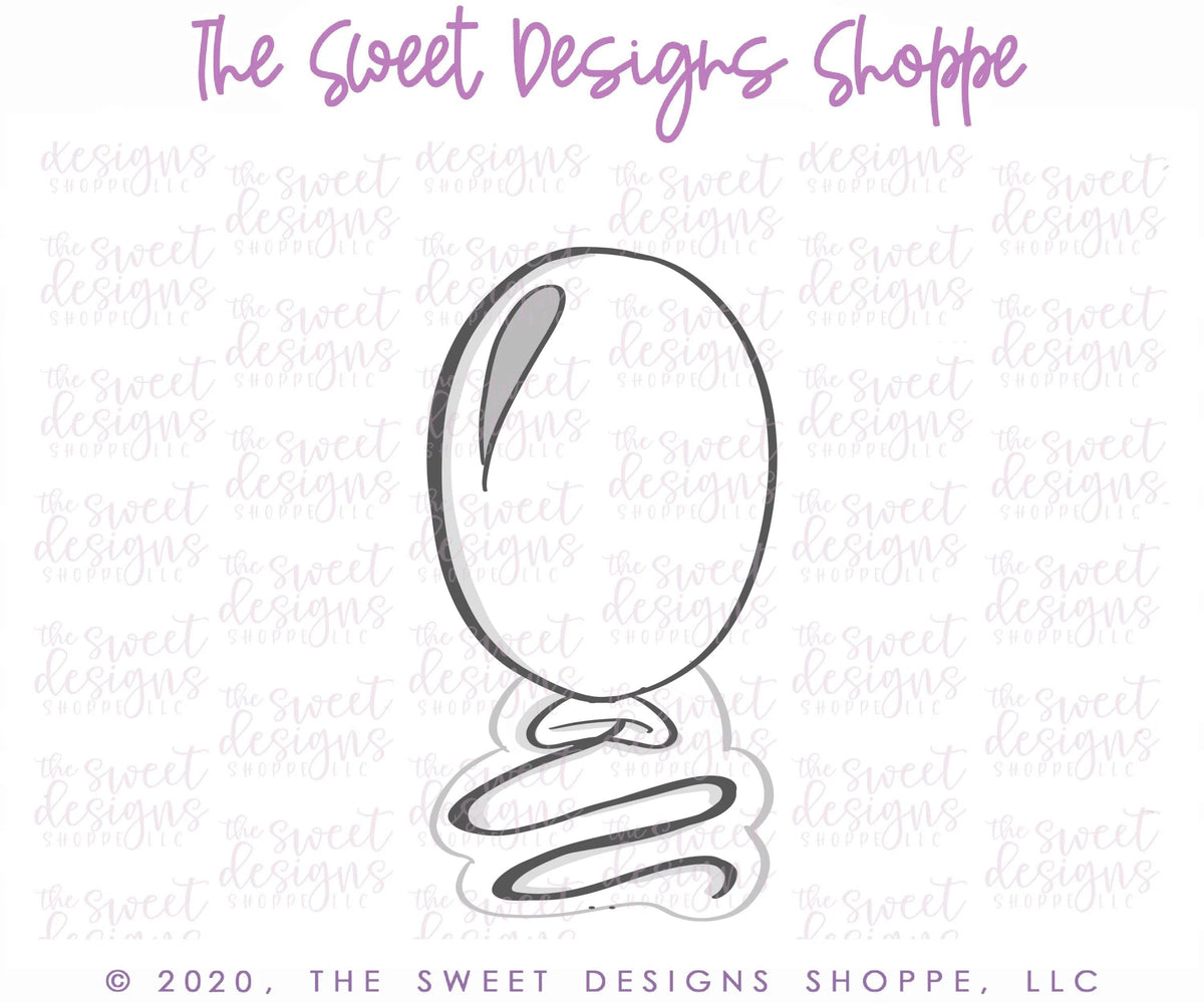 Cookie Cutters - Tall Balloon - Cookie Cutter - The Sweet Designs Shoppe - TSDS - - ALL,Balloon,Birthday,celebration,Cookie Cutter,Party,Promocode,STL