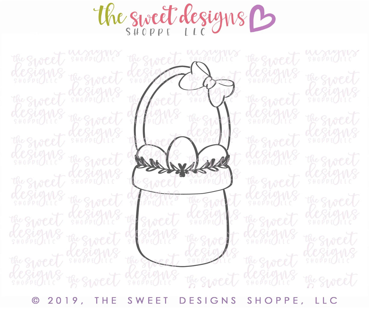 Cookie Cutters - Tall Basket - Cookie Cutter - The Sweet Designs Shoppe - TSDS - - ALL,Cookie Cutter,easter,Easter / Spring,Promocode