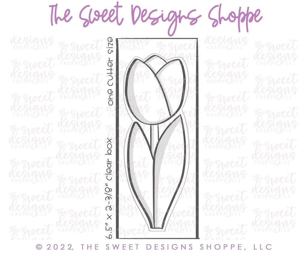 Cookie Cutters - Tall Bouquet Tulip - Cookie Cutter - The Sweet Designs Shoppe - OverSize (5-3/4" Tall x 2" Wide) - ALL, back to school, Cookie Cutter, MOM, Mothers Day, Nurse Appreciation, Plaque, Plaques, PLAQUES HANDLETTERING, Promocode, School, School / Graduation, school supplies, Teacher, Teacher Appreciation, valentine, Valentine's