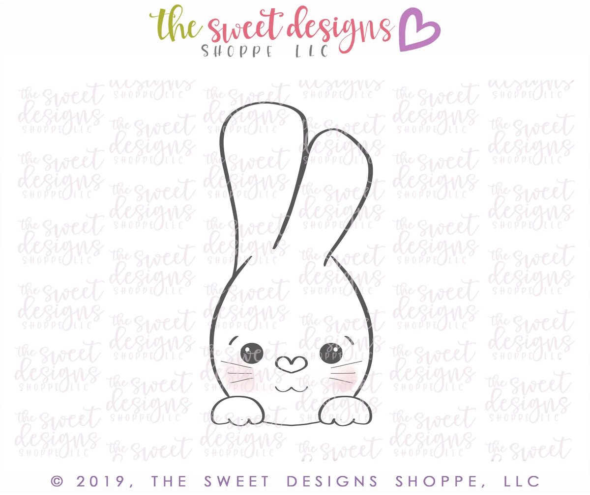 Cookie Cutters - Tall Bunny Face - Cookie Cutter - The Sweet Designs Shoppe - TSDS - - ALL,Animal,Animals,Animals and Insects,Cookie Cutter,easter,Easter / Spring,Promocode,STL