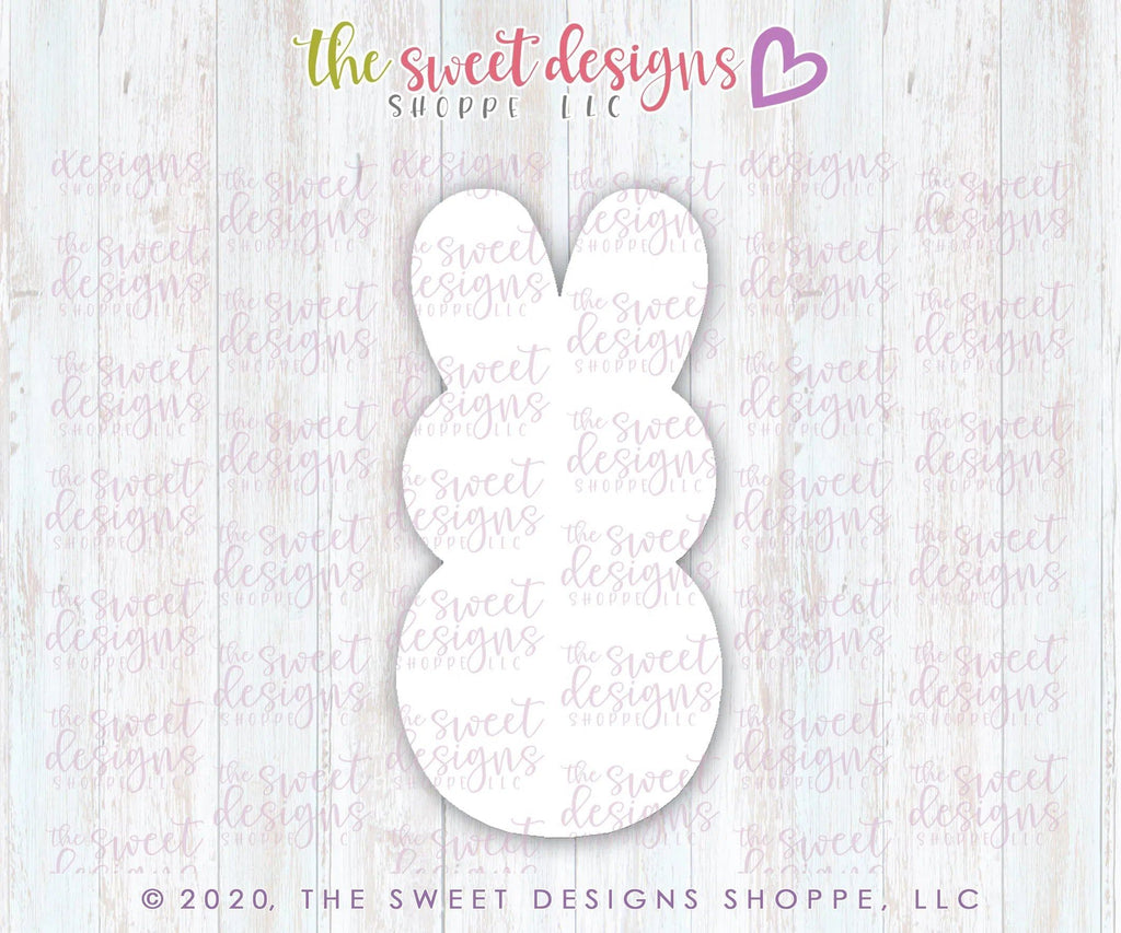 Cookie Cutters - Tall Bunny Marshmallow - Cookie Cutter - The Sweet Designs Shoppe - - 2022EasterTop, ALL, Animal, Animals, Animals and Insects, Cookie Cutter, easter, Easter / Spring, Peep, Peeps, Promocode