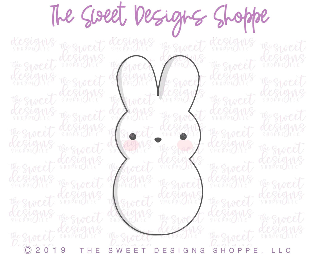 Cookie Cutters - Tall Bunny Marshmallow - Cookie Cutter - The Sweet Designs Shoppe - - 2022EasterTop, ALL, Animal, Animals, Animals and Insects, Cookie Cutter, easter, Easter / Spring, Peep, Peeps, Promocode