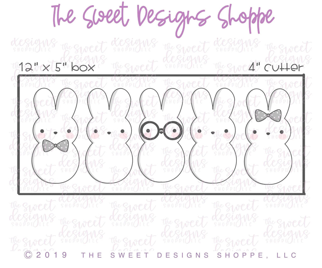 Cookie Cutters - Tall Bunny Marshmallow - Cookie Cutter - The Sweet Designs Shoppe - TSDS - - ALL,Animal,Animals,Animals and Insects,Cookie Cutter,easter,Easter / Spring,Peep,Peeps,Promocode