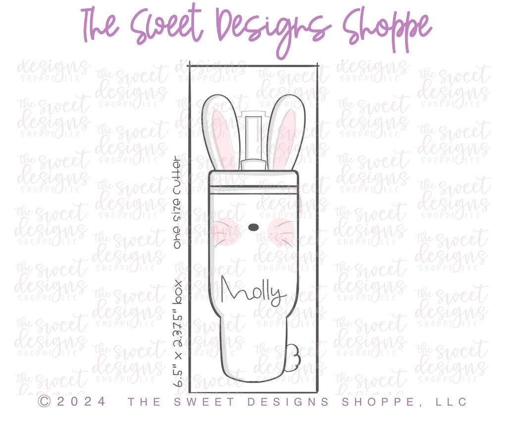Cookie Cutters - Tall Bunny Tumbler - Cookie Cutter - Sweet Designs Shoppe - One SIze (5-3/4" Tall x 2" Wide) - ALL, Animal, Animals, Animals and Insects, Cookie Cutter, Easter, Easter / Spring, Food, Food & Beverages, Food and Beverage, Plaque, Plaques, PLAQUES HANDLETTERING, Promocode, Stanley, Yeti