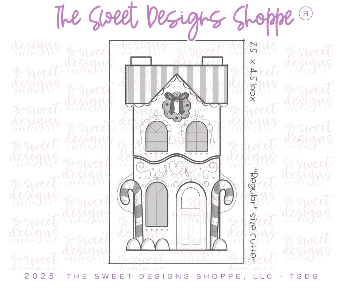 Cookie Cutters - Tall BYO Gingerbread House Cookie Cutter Set - Set of 2 - Cookie Cutters - The Sweet Designs Shoppe - TSDS - - ALL,Christmas,Christmas / Winter,Christmas Cookies,Cookie Cutter,ginger bread,gingerbread,Promocode,set,STL