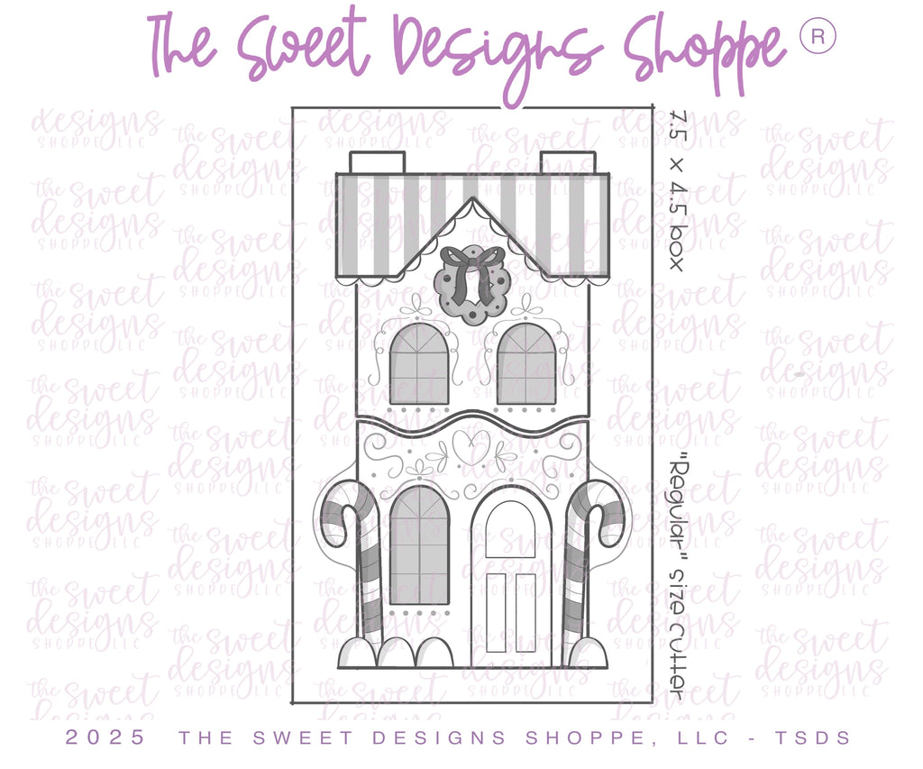 Cookie Cutters - Tall BYO Gingerbread House Cookie Cutter Set - Set of 2 - Cookie Cutters - The Sweet Designs Shoppe - TSDS - - ALL,Christmas,Christmas / Winter,Christmas Cookies,Cookie Cutter,ginger bread,gingerbread,new,Promocode,set,STL