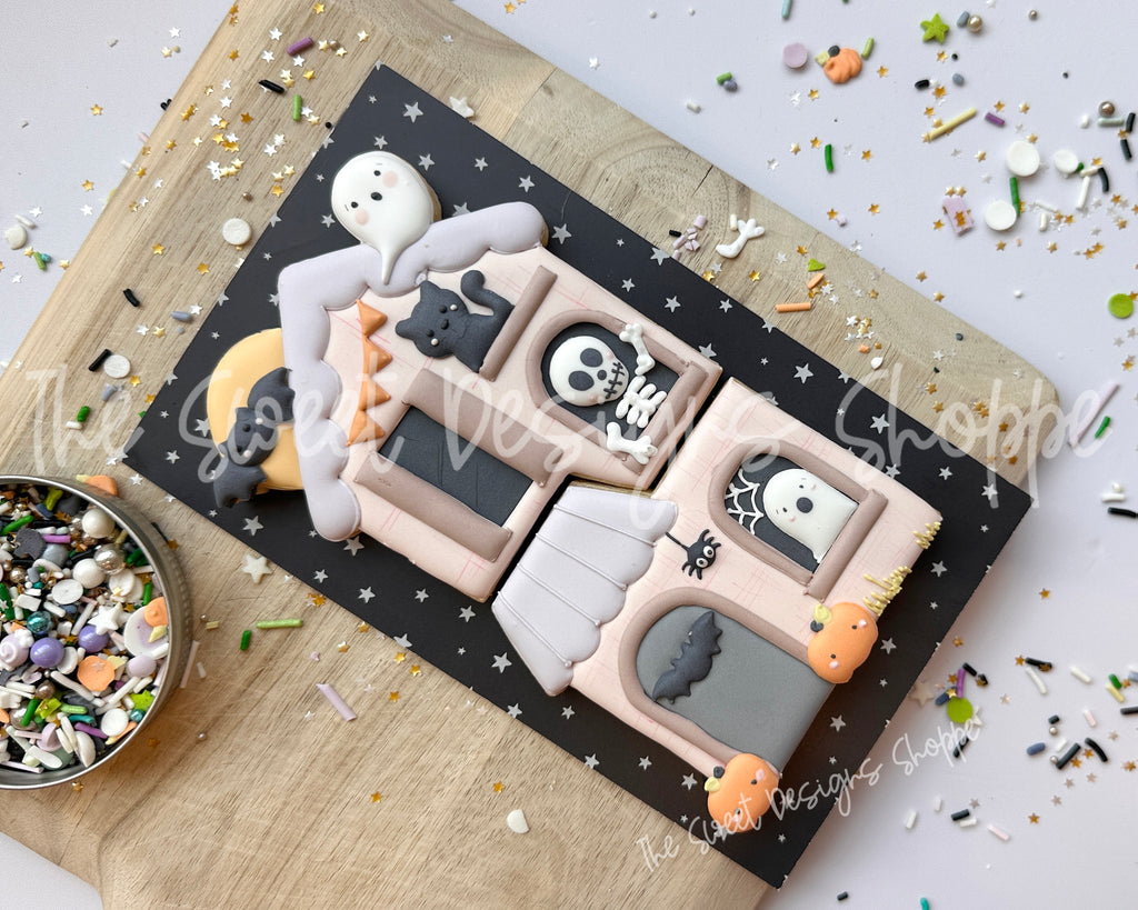 Cookie Cutters - Tall BYO Haunted House Cookie Cutter Set - Set of 2 - Cookie Cutters - The Sweet Designs Shoppe - TSDS - - ALL,Cookie Cutter,halloween,Halloween set,Halloween Sets,Haunted,haunted house,Mini Sets,Plaque,Plaques,PLAQUES HANDLETTERING,Promocode,regular sets,set,STL
