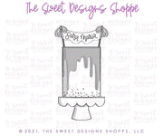 Cookie Cutters - Tall Cake with Bunting - Cookie Cutter - The Sweet Designs Shoppe - TSDS - - ALL,Birthday,Cookie Cutter,kid,kids,Promocode,STL,Sweet,Sweets