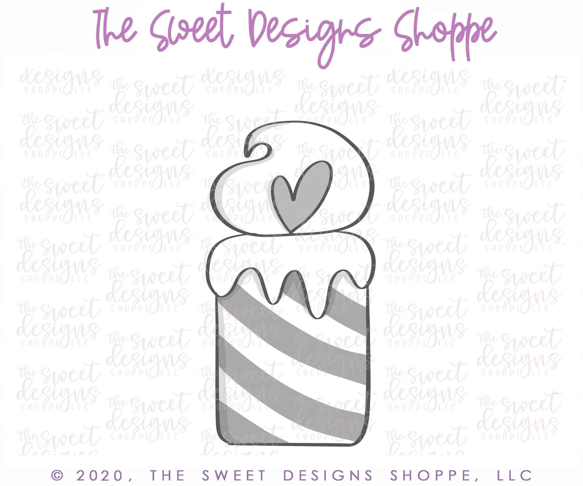 Cookie Cutters - Tall Candle - Cookie Cutter - The Sweet Designs Shoppe - TSDS - - ALL,Balloon,Birthday,celebration,Cookie Cutter,Party,Promocode,STL