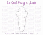 Cookie Cutters - Tall Carrot with Green Tops- Cookie Cutter - The Sweet Designs Shoppe - TSDS - - ALL,Cookie Cutter,Easter,Easter / Spring,Food,Food & Beverages,Food and Beverage,Fruits and Vegetables,Promocode,STL,Vegetable
