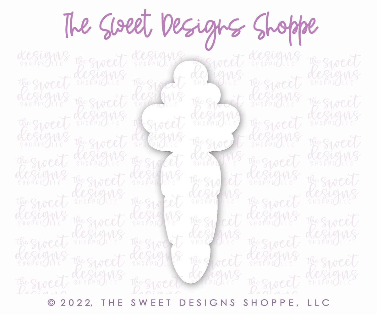 Cookie Cutters - Tall Carrot with Green Tops- Cookie Cutter - The Sweet Designs Shoppe - TSDS - - ALL,Cookie Cutter,Easter,Easter / Spring,Food,Food & Beverages,Food and Beverage,Fruits and Vegetables,Promocode,STL,Vegetable