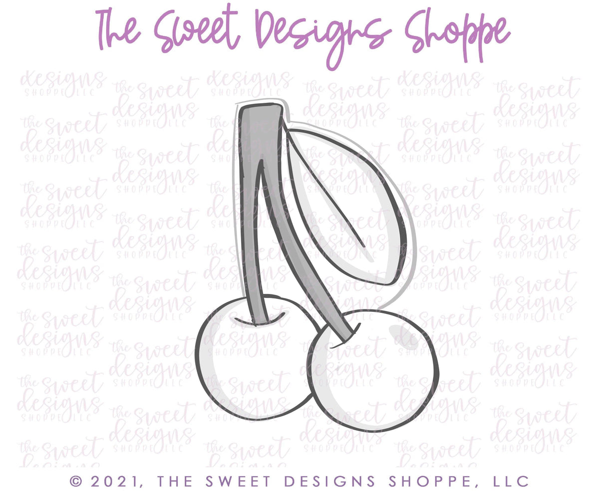 Cookie Cutters - Tall Cherry - Cookie Cutter - The Sweet Designs Shoppe - TSDS - - ALL,Cookie Cutter,Food,Food and Beverage,Food beverages,fruit,fruits,Fruits and Vegetables,Promocode,valentine,valentines