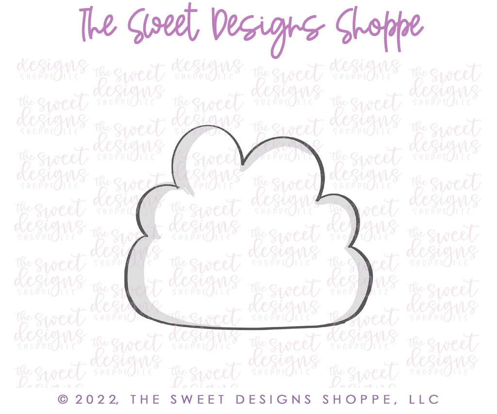 Cookie Cutters - Tall Cloud - Cookie Cutter - Sweet Designs Shoppe - - ALL, Cookie Cutter, Easter / Spring, fantasy, Nature, Promocode, Rain, Spring, Trees Leaves and Flowers, Weather