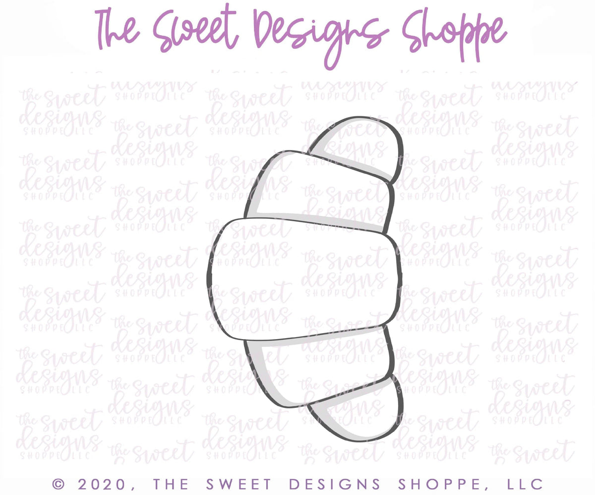 Cookie Cutters - Tall Crescent Roll - Cookie Cutter - The Sweet Designs Shoppe - TSDS - - ALL,Cookie Cutter,croissant,Fall,Fall / Thanksgiving,food,Food & Beverages,Promocode,STL,thanksgiving